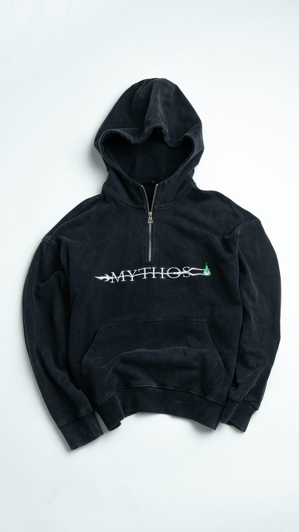 Black Quarter-Zip Hoodie