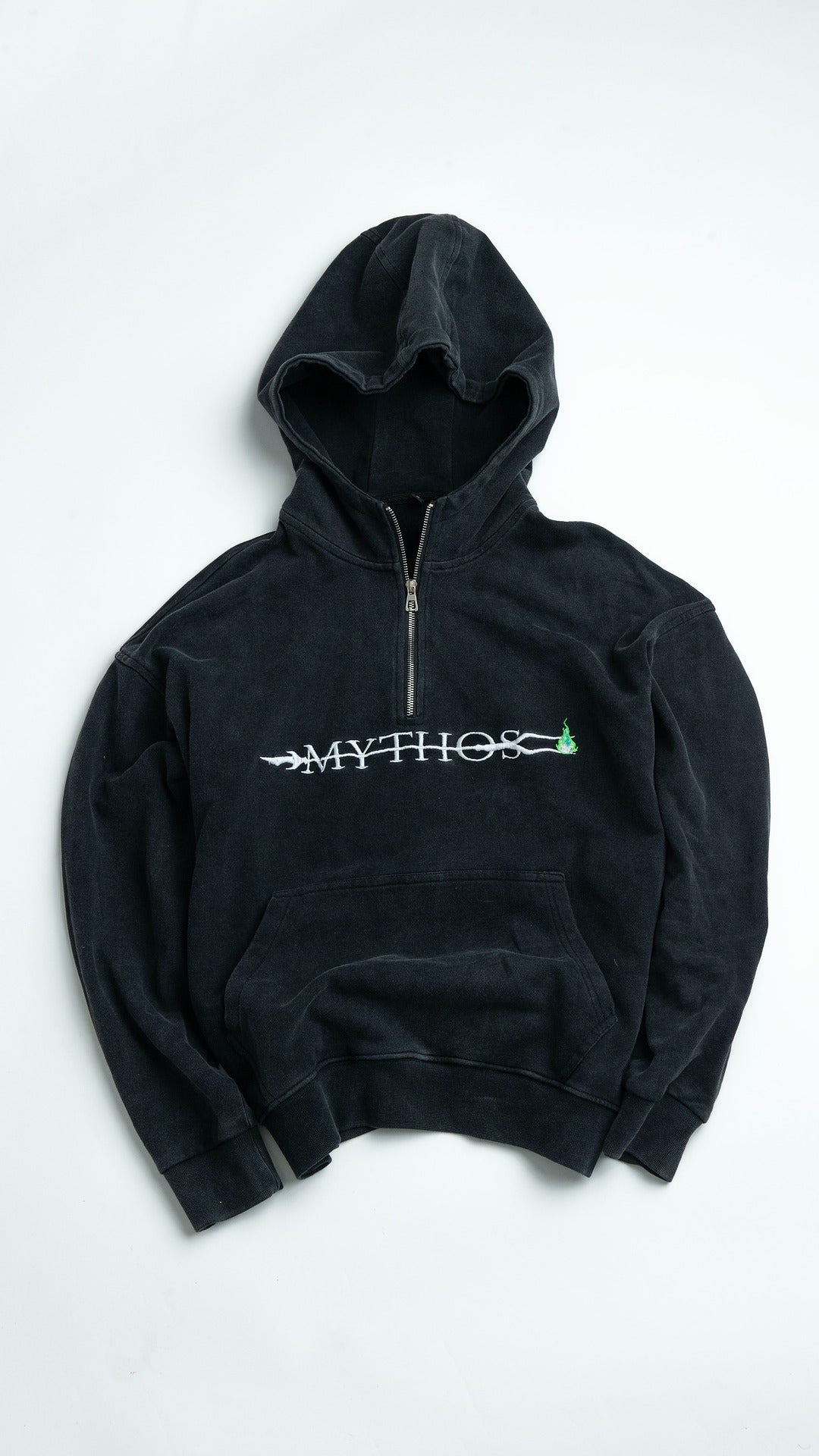 Black Quarter-Zip Hoodie