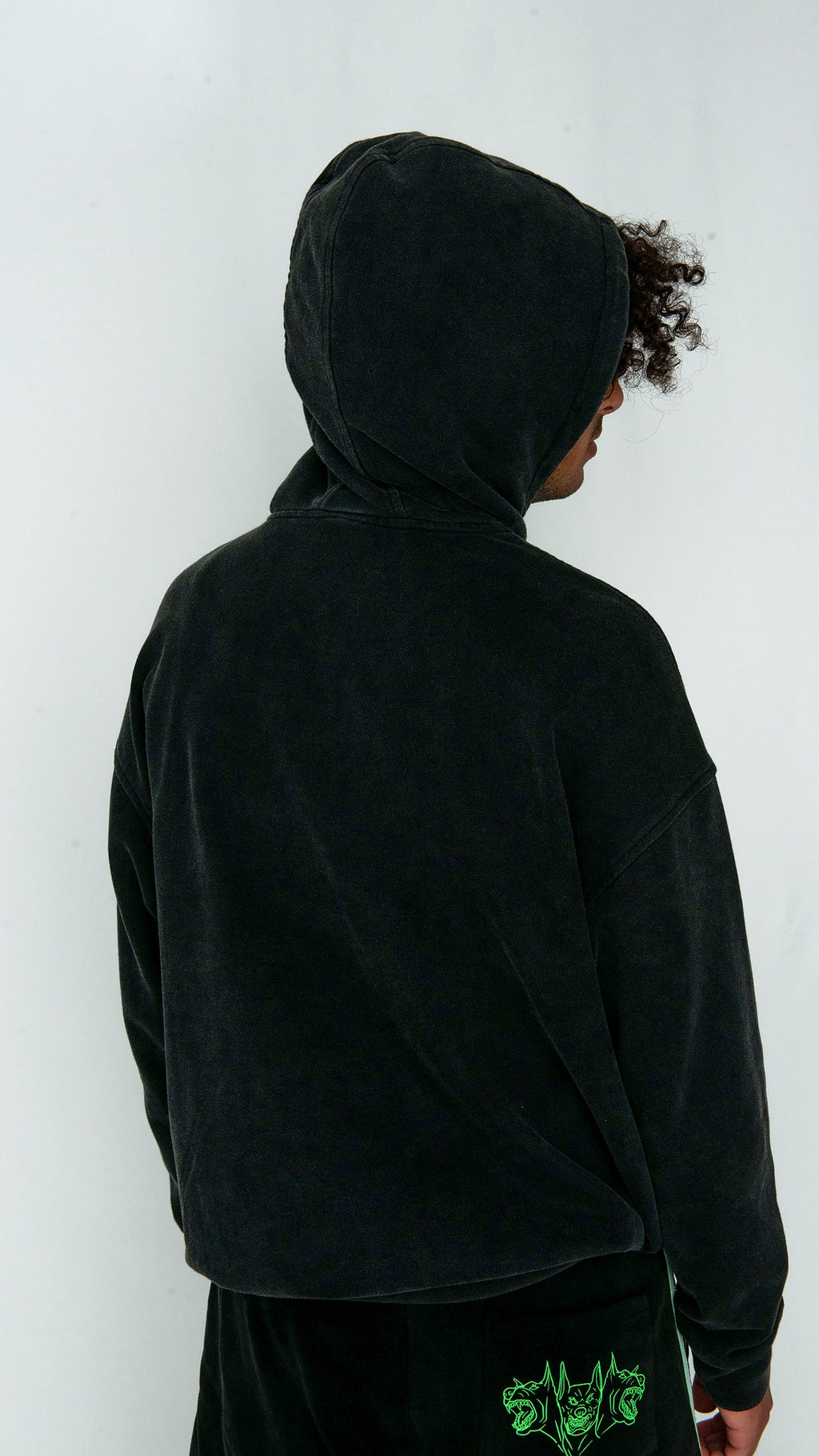 Black Quarter-Zip Hoodie