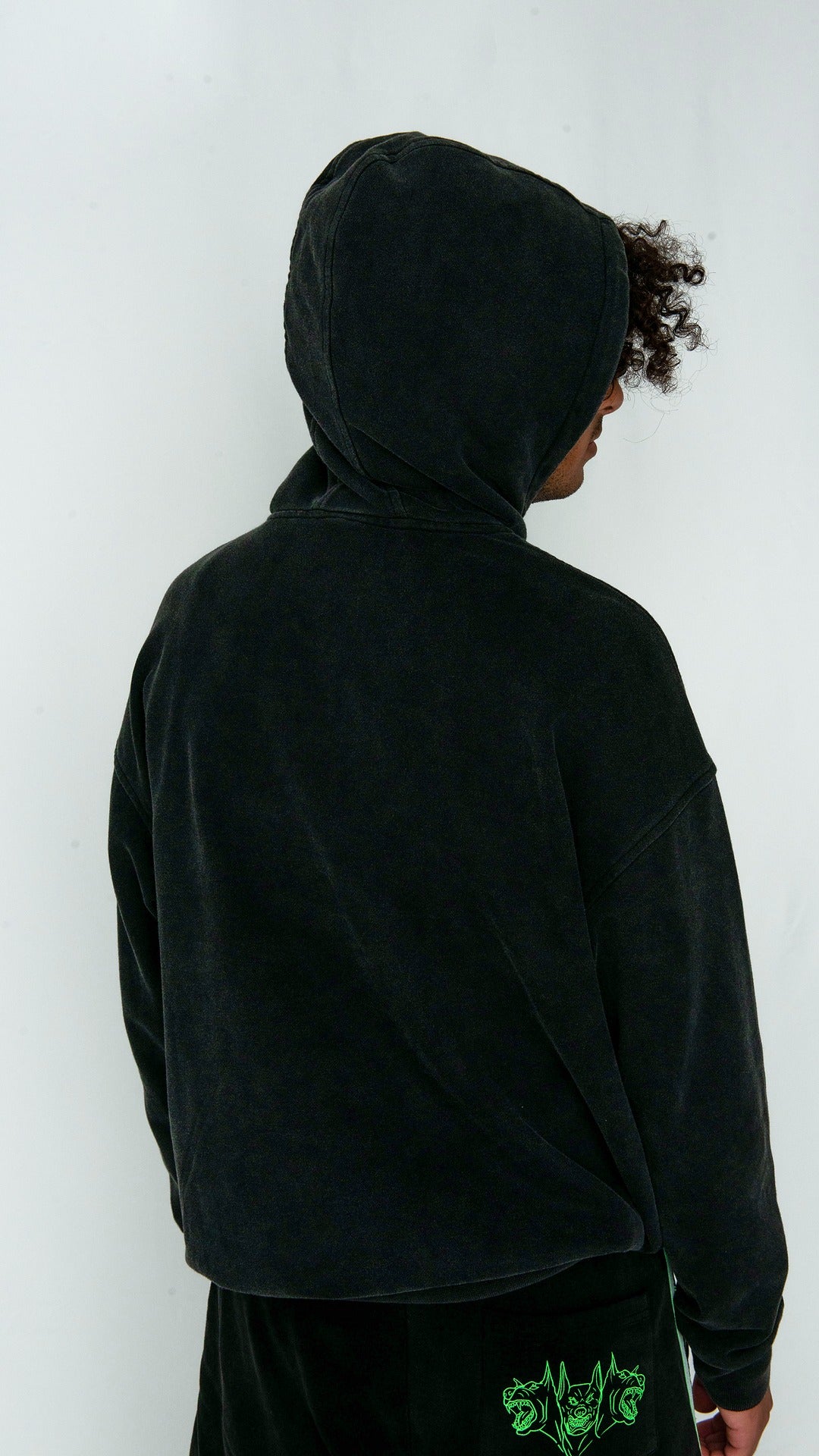 Black Quarter-Zip Hoodie