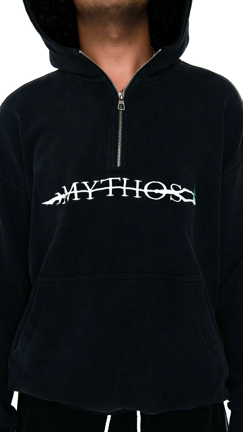 Black Quarter-Zip Hoodie